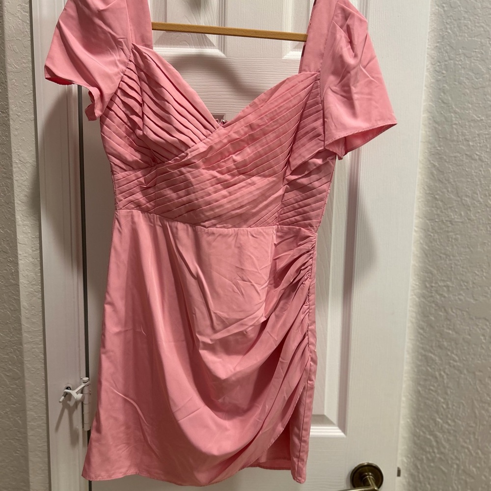 H&M Pink Ruched Mini Dress - Picture 2 of 3